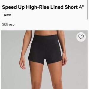 Black High-Rise Lined Women's Shorts
